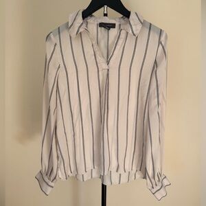 Primark Cream and Black Striped Blouse